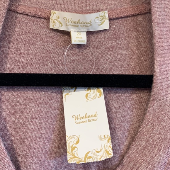 Suzanne Betro Weekend Cutout Shoulder Lightweight Sweater Size 2X NWT - Picture 2 of 5